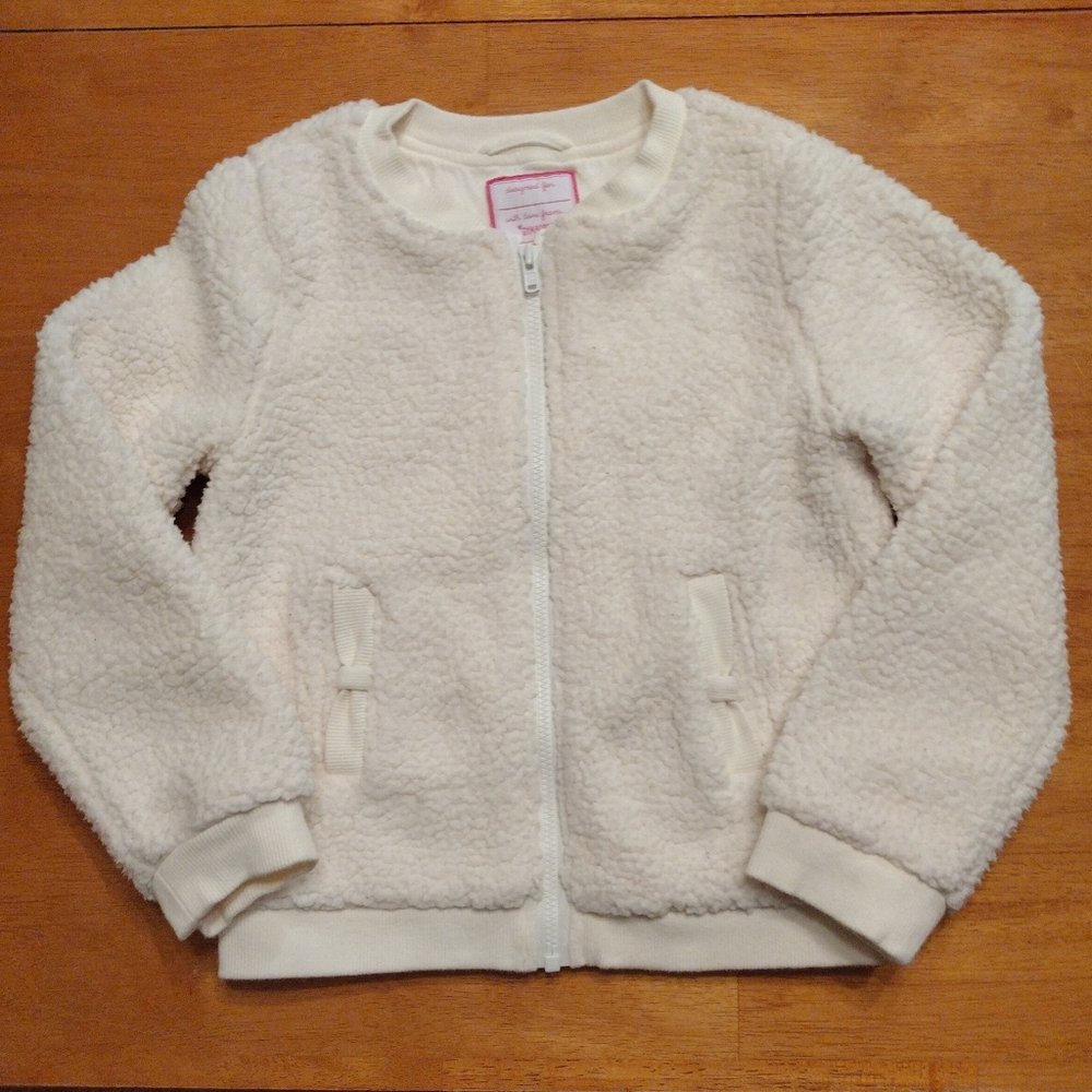 Gymboree Woodland Weekend toddler girls ivory Sherpa jacket 5t